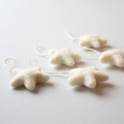 Felted Wool Mini Star Ornaments - Made in the USA
