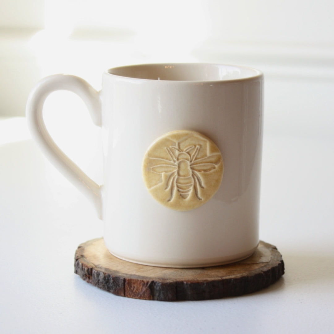 Stoneware Bee Mug - 12 oz - Made in the USA