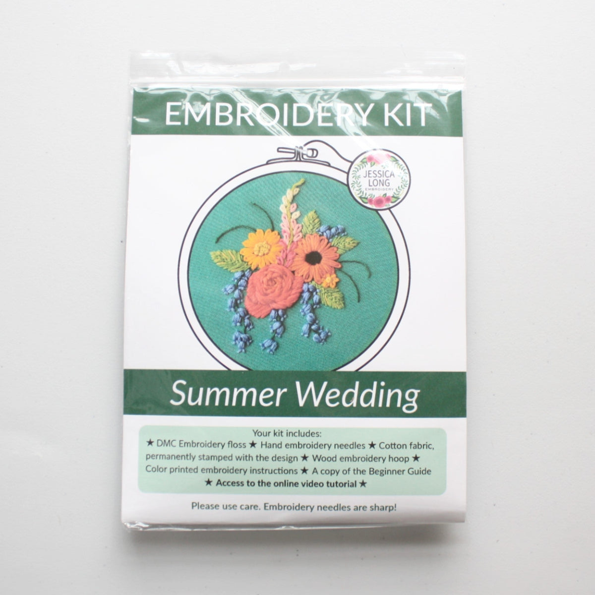 Embroidery Kit - Summer Wedding Flowers - Made in the USA