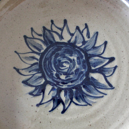 Sunflower Hand Painted Pottery Pie Plate - Made in the USA