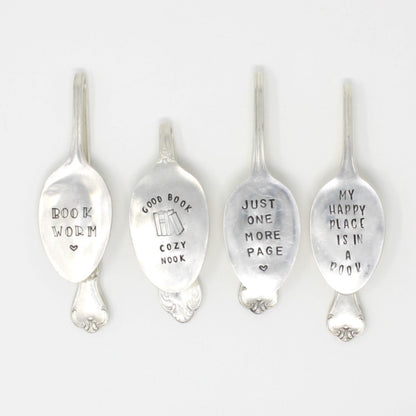 Vintage Spoons - My Happy Place is in a Book Bookmark - Made in the USA