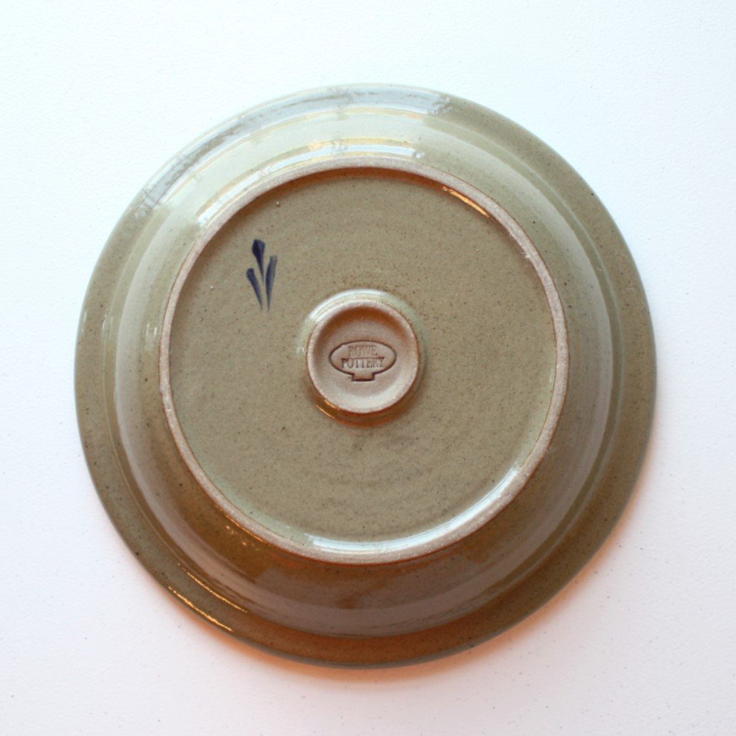 Wheat Pattern Hand Painted Pottery Pie Plate - Made in the USA