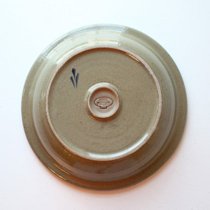 Wheat Pattern Hand Painted Pottery Pie Plate - Made in the USA