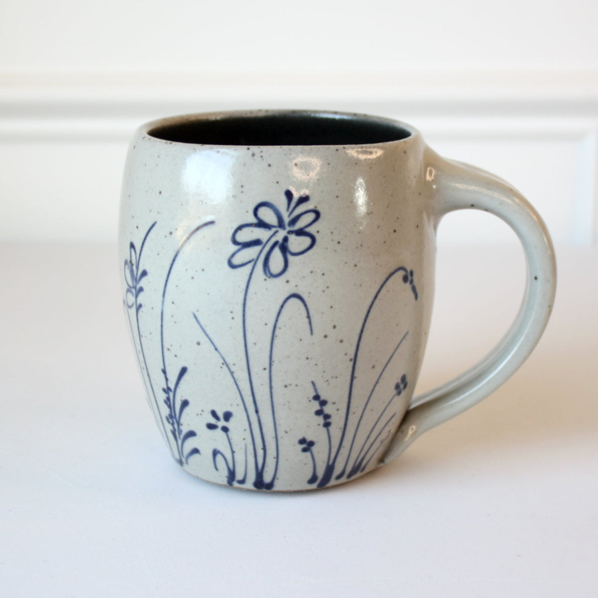 Wildflower Hand Painted Pottery Mug - Made in the USA