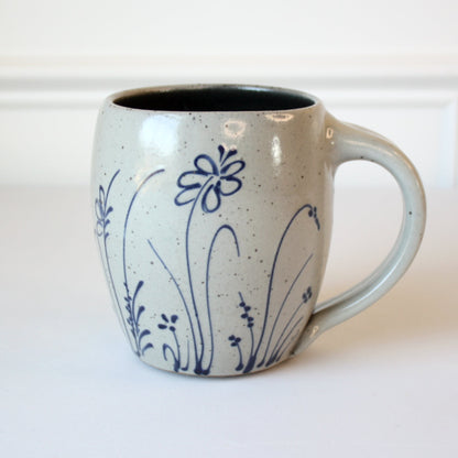 Wildflower Hand Painted Pottery Mug - Made in the USA
