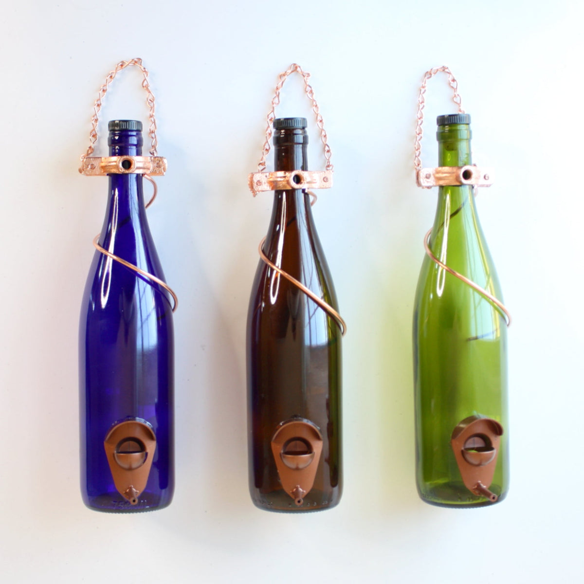 Wine Bottle Bird Feeder - Made in the USA
