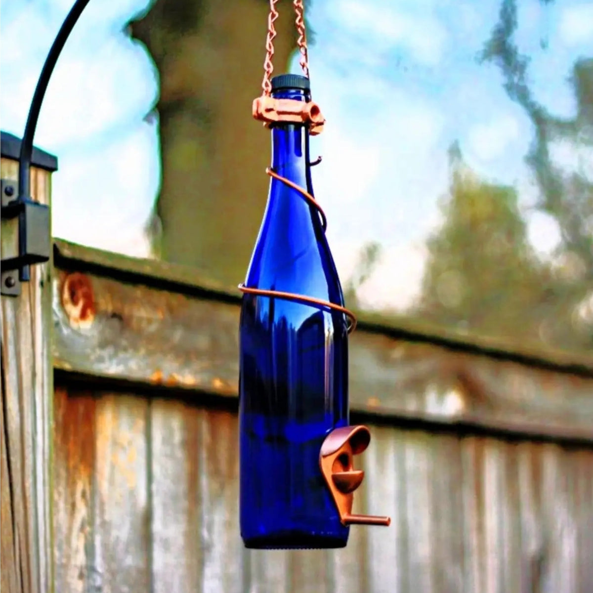 Wine Bottle Bird Feeder - Made in the USA