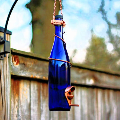 Wine Bottle Bird Feeder - Made in the USA