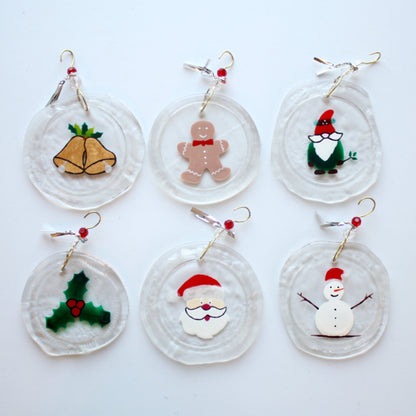 Wine Bottle Glass Ornaments - Made in the USA