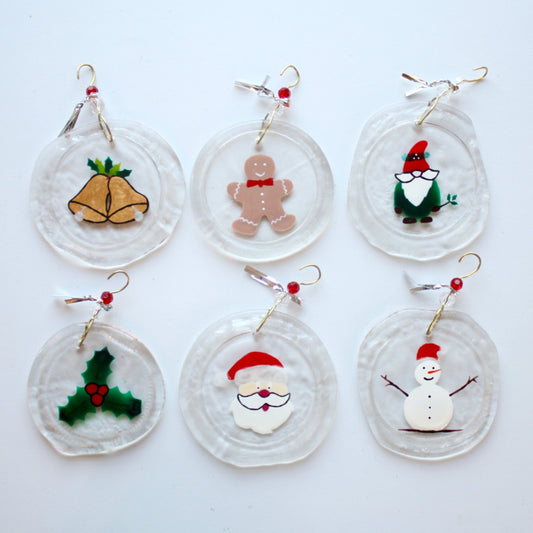 Wine Bottle Glass Ornaments - Made in the USA