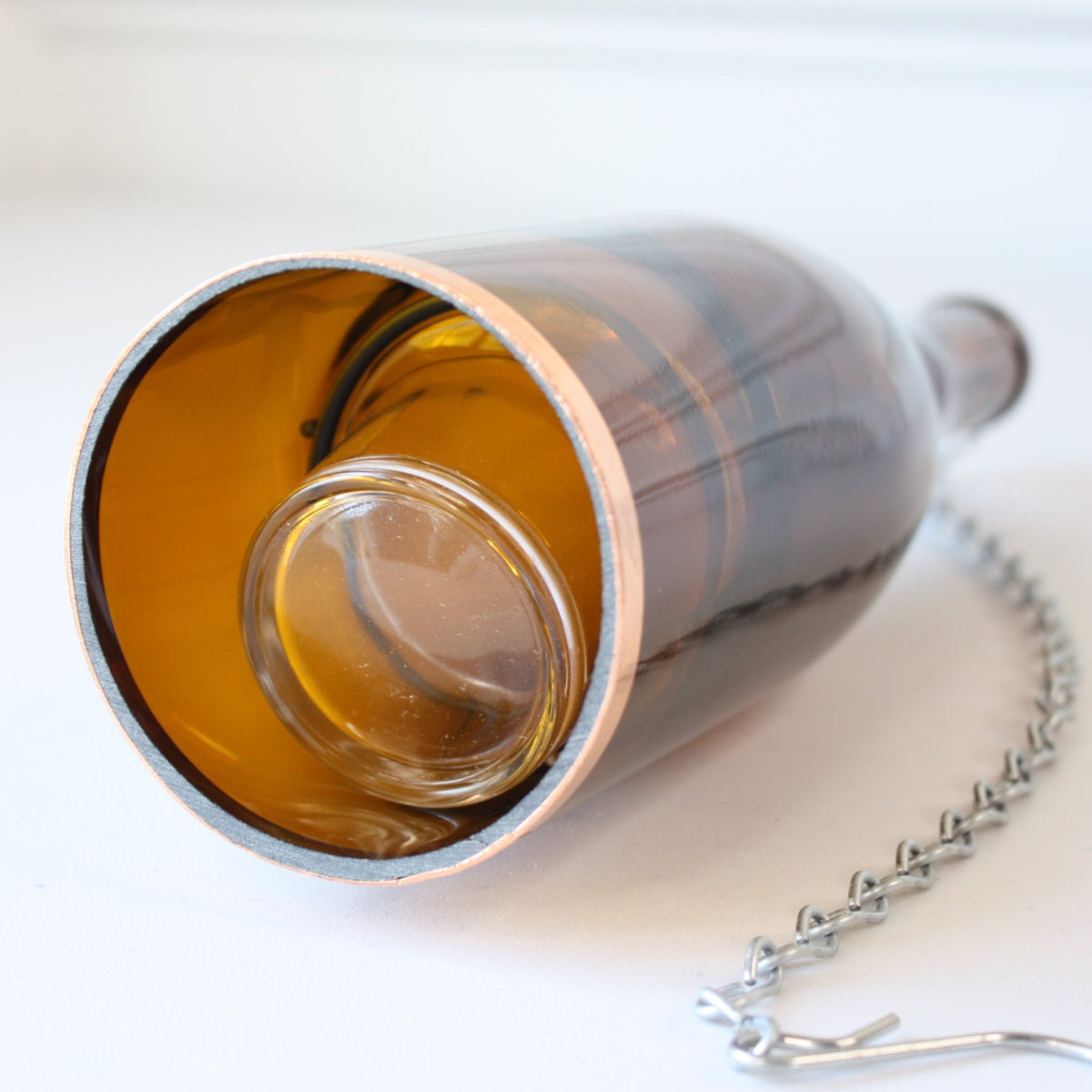 Wine Bottle Hanging Votive Holder - Made in the USA