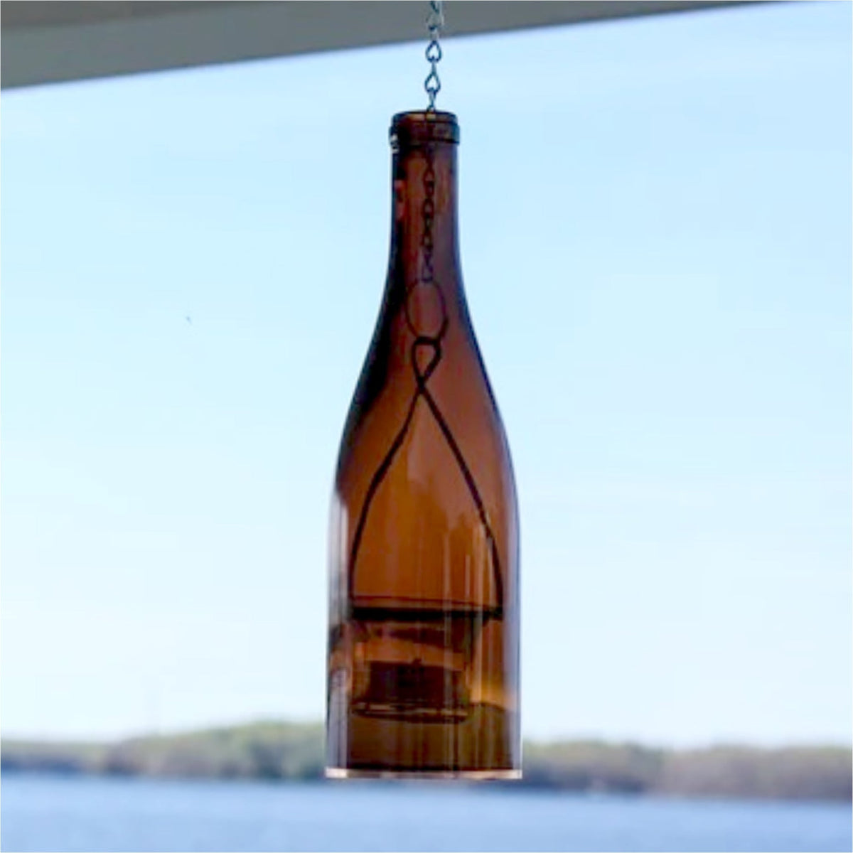 Wine Bottle Hanging Votive Holder - Made in the USA