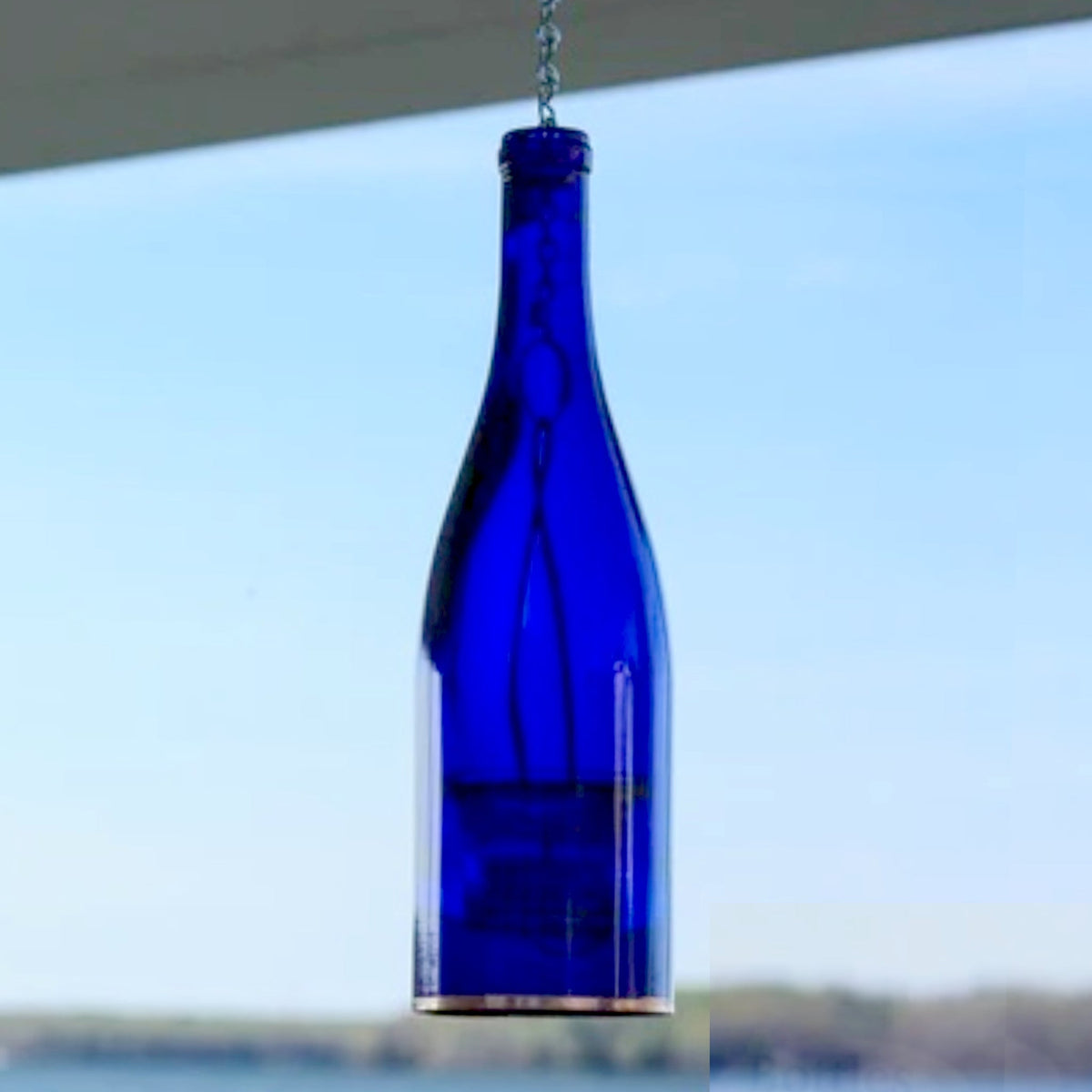 Wine Bottle Hanging Votive Holder - Made in the USA