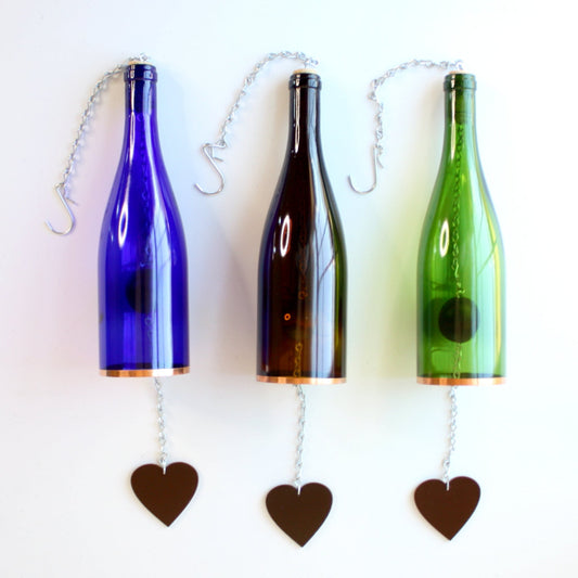 Wine Bottle Wind Chimes - Made in the USA