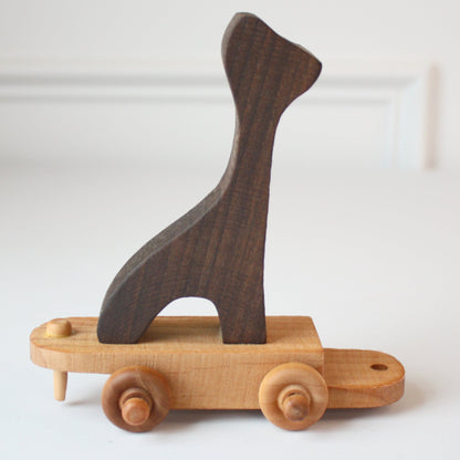 Wooden Toy Zoo Train Set - Made in the USA