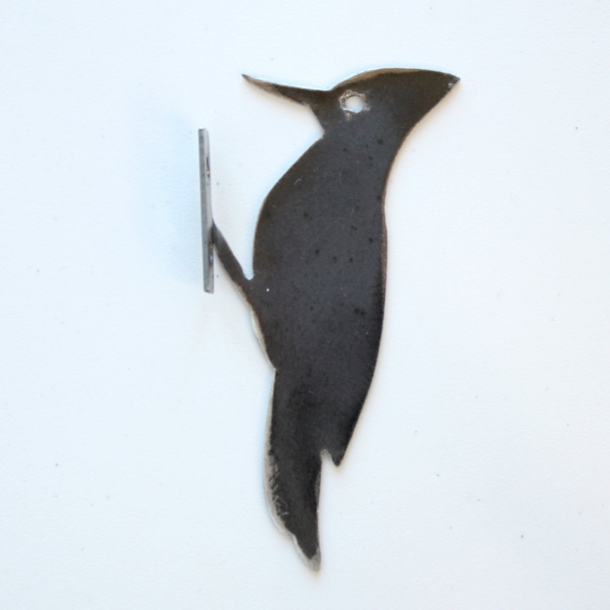 Woodpecker Metal Bird Statue - Made in the USA