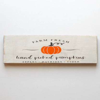 Hand Picked Pumpkins - Wood Sign - Made in the USA