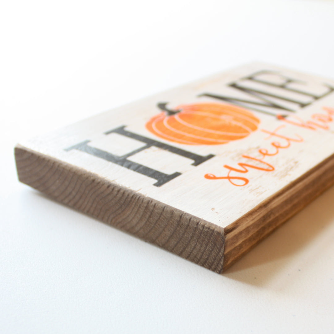 Home Sweet Home Pumpkin - Wood Sign - Made in the USA