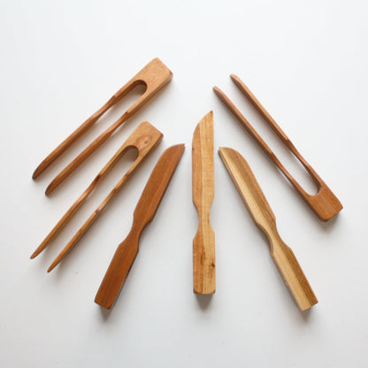 Handmade Wooden Toast Tongs - Made in the USA