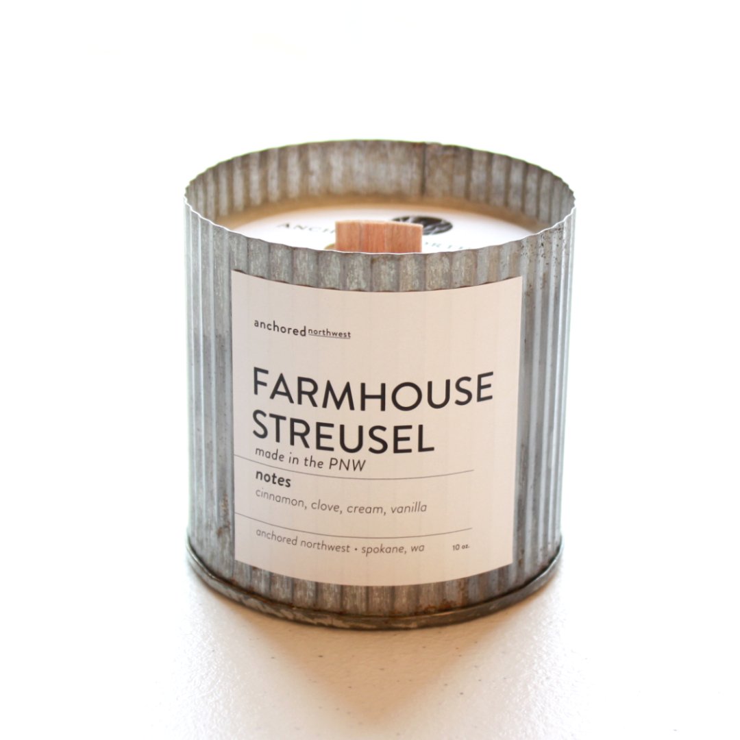 Wood Wick Soy Candle - Farmhouse Streusel - Made in the USA