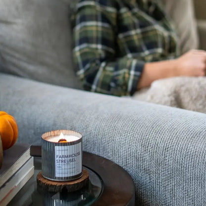 Wood Wick Soy Candle - Farmhouse Streusel - Made in the USA