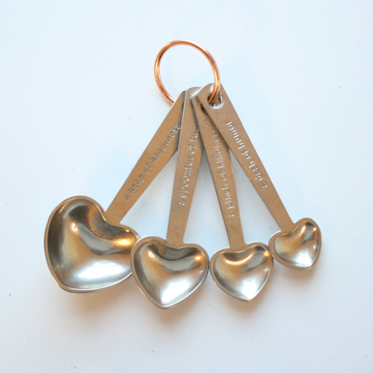 Zinc Measuring Spoons with Quotes - Made in the USA