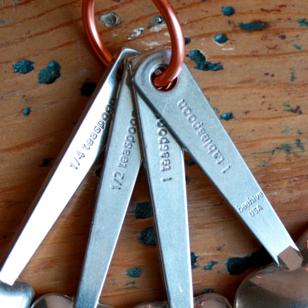 Zinc Measuring Spoons with Quotes - Made in the USA