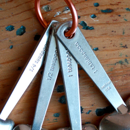 Zinc Measuring Spoons with Quotes - Made in the USA